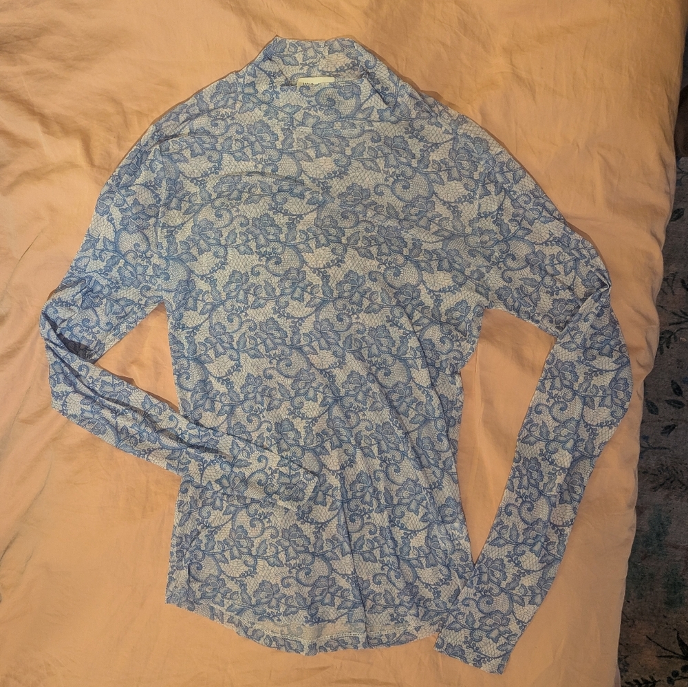 Mesh mock neck Wray NYC top - size XL